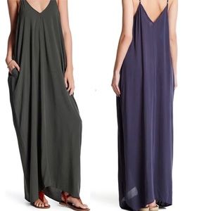 TWO DRESSES: perfect summer/vacation maternity long maxi gauze boho dresses